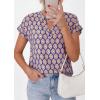 image:imagePRETTYGARDEN Womens Floral Print Short Sleeve Summer Tops 2026 Trendy V Neck Loose Boho Shirts Casual Work BlousesPurple