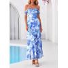 image:imagePRETTYGARDEN Womens Formal Cocktail Maxi Dresses 2026 Summer Off Shoulder Floral Mesh Bodycon Spring Wedding Guest DressFloral Blue