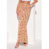 image:imagePRETTYGARDEN Womens Maxi Skirt 2026 Summer Flowy Polka Dot Floral High Waisted Mermaid Office Work Spring Long Slip SkirtsBeige Red Flower