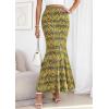 image:imagePRETTYGARDEN Womens Maxi Skirt 2026 Summer Flowy Polka Dot Floral High Waisted Mermaid Office Work Spring Long Slip SkirtsBlack Yellow Flower