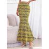 image:imagePRETTYGARDEN Womens Maxi Skirt 2026 Summer Flowy Polka Dot Floral High Waisted Mermaid Office Work Spring Long Slip SkirtsBlack Yellow Flower