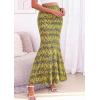 image:imagePRETTYGARDEN Womens Maxi Skirt 2026 Summer Flowy Polka Dot Floral High Waisted Mermaid Office Work Spring Long Slip SkirtsBlack Yellow Flower