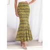 image:imagePRETTYGARDEN Womens Maxi Skirt 2026 Summer Flowy Polka Dot Floral High Waisted Mermaid Office Work Spring Long Slip SkirtsBlack Yellow Flower