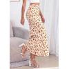image:imagePRETTYGARDEN Womens Maxi Skirt 2026 Summer Flowy Polka Dot Floral High Waisted Mermaid Office Work Spring Long Slip SkirtsBrown Floral