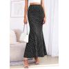 image:imagePRETTYGARDEN Womens Maxi Skirt 2026 Summer Flowy Polka Dot Floral High Waisted Mermaid Office Work Spring Long Slip SkirtsDot Black White