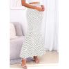 image:imagePRETTYGARDEN Womens Maxi Skirt 2026 Summer Flowy Polka Dot Floral High Waisted Mermaid Office Work Spring Long Slip SkirtsDot White Black
