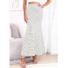 image:imagePRETTYGARDEN Womens Maxi Skirt 2026 Summer Flowy Polka Dot Floral High Waisted Mermaid Office Work Spring Long Slip SkirtsDot White Black