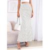 image:imagePRETTYGARDEN Womens Maxi Skirt 2026 Summer Flowy Polka Dot Floral High Waisted Mermaid Office Work Spring Long Slip SkirtsDot White Black