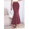 image:imagePRETTYGARDEN Womens Maxi Skirt 2026 Summer Flowy Polka Dot Floral High Waisted Mermaid Office Work Spring Long Slip SkirtsDot Wine Red White