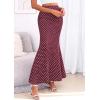 image:imagePRETTYGARDEN Womens Maxi Skirt 2026 Summer Flowy Polka Dot Floral High Waisted Mermaid Office Work Spring Long Slip SkirtsDot Wine Red White