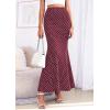 image:imagePRETTYGARDEN Womens Maxi Skirt 2026 Summer Flowy Polka Dot Floral High Waisted Mermaid Office Work Spring Long Slip SkirtsDot Wine Red White