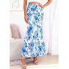 image:imagePRETTYGARDEN Womens Maxi Skirt 2026 Summer Flowy Polka Dot Floral High Waisted Mermaid Office Work Spring Long Slip SkirtsWhite Blue Flower