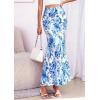 image:imagePRETTYGARDEN Womens Maxi Skirt 2026 Summer Flowy Polka Dot Floral High Waisted Mermaid Office Work Spring Long Slip SkirtsWhite Blue Flower