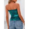 image:imagePRETTYGARDEN Womens Mesh Floral Strapless Bandeau Crop TopLake Blue