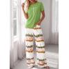 image:imagePRETTYGARDEN Womens Pajama Sets 2 Piece Lounge PJ Set 2026 Summer Soft Sleepwear Short Sleeve Top Loose Pants Spring OutfitsGreen
