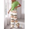 image:imagePRETTYGARDEN Womens Pajama Sets 2 Piece Lounge PJ Set 2026 Summer Soft Sleepwear Short Sleeve Top Loose Pants Spring OutfitsGreen
