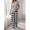 image:imagePRETTYGARDEN Womens Pajama Sets 2 Piece Lounge PJ Set 2026 Summer Soft Sleepwear Short Sleeve Top Loose Pants Spring OutfitsGrey