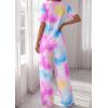 image:imagePRETTYGARDEN Womens Pajama Sets 2 Piece Lounge PJ Set 2026 Summer Soft Sleepwear Short Sleeve Top Loose Pants Spring OutfitsMulticolor