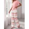 image:imagePRETTYGARDEN Womens Pajama Sets 2 Piece Lounge PJ Set 2026 Summer Soft Sleepwear Short Sleeve Top Loose Pants Spring OutfitsPink