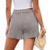 image:imagePRETTYGARDEN Womens Striped Boxer Shorts Summer 2026 Trendy Casual Elastic Waist Lounge Sleep Pajama Bottoms Beach ShortsStriped Black White