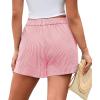 image:imagePRETTYGARDEN Womens Striped Boxer Shorts Summer 2026 Trendy Casual Elastic Waist Lounge Sleep Pajama Bottoms Beach ShortsStriped Red White
