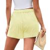 image:imagePRETTYGARDEN Womens Striped Boxer Shorts Summer 2026 Trendy Casual Elastic Waist Lounge Sleep Pajama Bottoms Beach ShortsStriped Yellow White