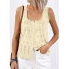 image:imagePRETTYGARDEN Womens Tank Tops 2026 Summer Button Down Shirts Embroidered Eyelet Dressy Casual Blouses Beach Vacation ClothesBeige