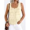 image:imagePRETTYGARDEN Womens Tank Tops 2026 Summer Button Down Shirts Embroidered Eyelet Dressy Casual Blouses Beach Vacation ClothesBeige