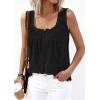 image:imagePRETTYGARDEN Womens Tank Tops 2026 Summer Button Down Shirts Embroidered Eyelet Dressy Casual Blouses Beach Vacation ClothesBlack