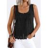 image:imagePRETTYGARDEN Womens Tank Tops 2026 Summer Button Down Shirts Embroidered Eyelet Dressy Casual Blouses Beach Vacation ClothesBlack