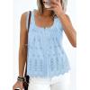 image:imagePRETTYGARDEN Womens Tank Tops 2026 Summer Button Down Shirts Embroidered Eyelet Dressy Casual Blouses Beach Vacation ClothesLight Blue