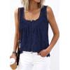 image:imagePRETTYGARDEN Womens Tank Tops 2026 Summer Button Down Shirts Embroidered Eyelet Dressy Casual Blouses Beach Vacation ClothesNavy Blue