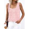 image:imagePRETTYGARDEN Womens Tank Tops 2026 Summer Button Down Shirts Embroidered Eyelet Dressy Casual Blouses Beach Vacation ClothesPink