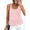 image:imagePRETTYGARDEN Womens Tank Tops 2026 Summer Button Down Shirts Embroidered Eyelet Dressy Casual Blouses Beach Vacation ClothesPink