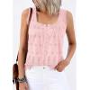 image:imagePRETTYGARDEN Womens Tank Tops 2026 Summer Button Down Shirts Embroidered Eyelet Dressy Casual Blouses Beach Vacation ClothesPink
