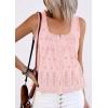 image:imagePRETTYGARDEN Womens Tank Tops 2026 Summer Button Down Shirts Embroidered Eyelet Dressy Casual Blouses Beach Vacation ClothesPink