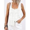 image:imagePRETTYGARDEN Womens Tank Tops 2026 Summer Button Down Shirts Embroidered Eyelet Dressy Casual Blouses Beach Vacation ClothesWhite