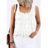 image:imagePRETTYGARDEN Womens Tank Tops 2026 Summer Button Down Shirts Embroidered Eyelet Dressy Casual Blouses Beach Vacation ClothesWhite