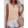 image:imagePRETTYGARDEN Womens Tank Tops 2026 Summer Causal V Neck Sleeveless Shirts Floral Print Embroidered Beach Vacation Boho TopBeige
