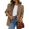 image:imagePRETTYGARDEN 2026 Blazers for Women Business Casual Long Sleeve Lapel Open Front Suit Jacket Work Blazer with PocketsBrown