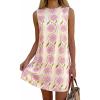 image:imagePRETTYGARDEN Sundresses for Women 2026 Summer Elegant Floral A Line Short Party Dress Beach Vacation ClothesApricot Light Purple Floral