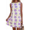 image:imagePRETTYGARDEN Sundresses for Women 2026 Summer Elegant Floral A Line Short Party Dress Beach Vacation ClothesApricot Purple Floral