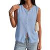 image:imagePRETTYGARDEN Sweater Vest Women 2026 Summer Sleeveless Cardigans Trendy Knit Vest Top Button Down Spring Sweater TopsLight Blue