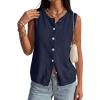 image:imagePRETTYGARDEN Sweater Vest Women 2026 Summer Sleeveless Cardigans Trendy Knit Vest Top Button Down Spring Sweater TopsNavy Blue