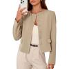image:imagePRETTYGARDEN Women Blazers Business Casual Outfits 2026 Fall Fashion Long Sleeve Professional Office Work Suit Jacket ClothesLight Khaki