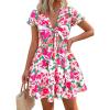 Floral Green Pink