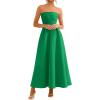 image:imagePRETTYGARDEN Cocktail Dresses for Women 2026 Summer Formal Elegant Tube Top Strapless Spring Wedding Guest Party Midi DressGreen
