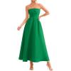 image:imagePRETTYGARDEN Cocktail Dresses for Women 2026 Summer Formal Elegant Tube Top Strapless Spring Wedding Guest Party Midi DressGreen