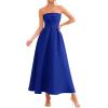 image:imagePRETTYGARDEN Cocktail Dresses for Women 2026 Summer Formal Elegant Tube Top Strapless Spring Wedding Guest Party Midi DressRoyal Blue