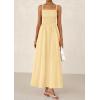 image:imagePRETTYGARDEN Womens Smocked Maxi Dresses 2026 Summer Sundress Casual Spaghetti Strap Swing A Line Long Flowy Beach DressBeige